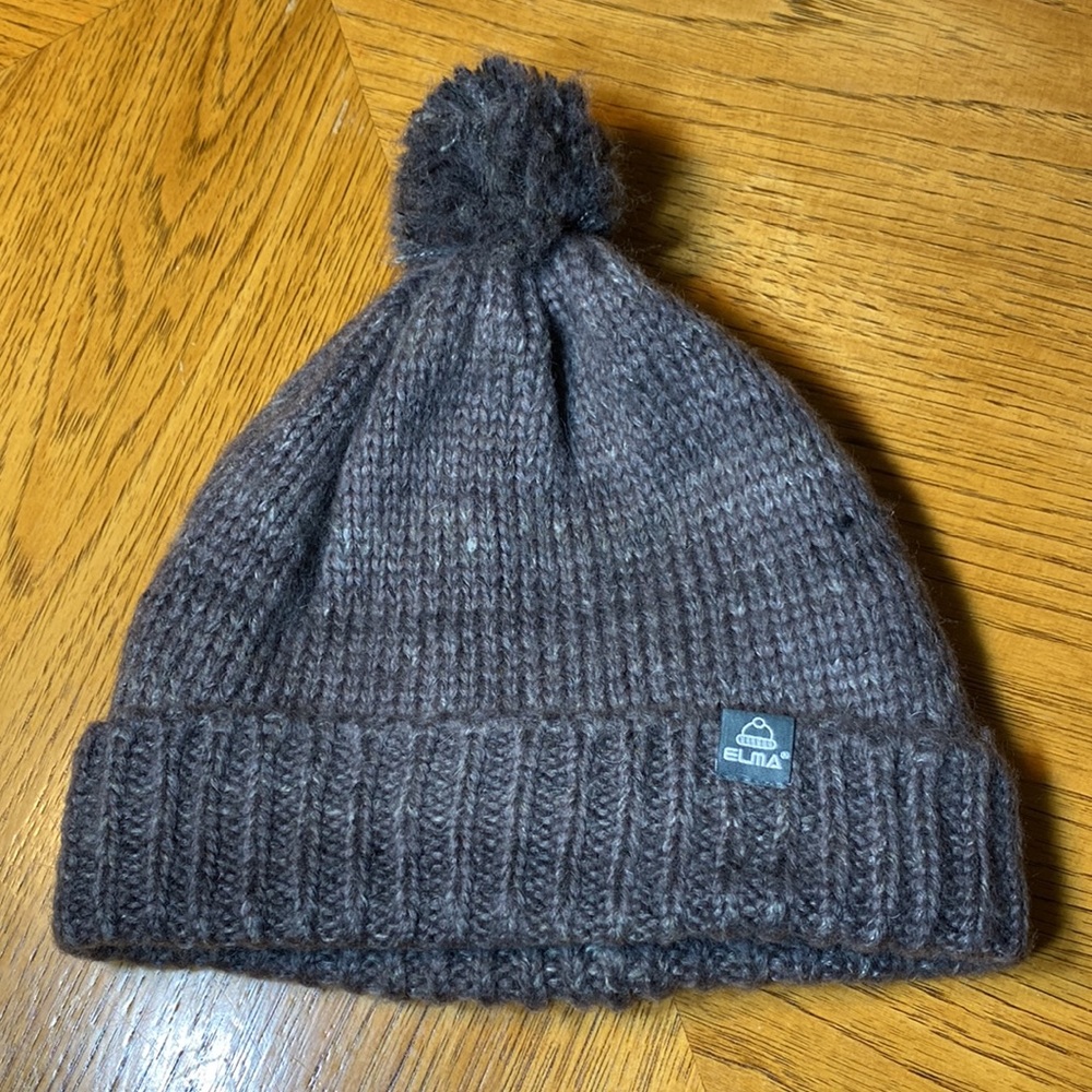 ELMA Grey Womens Pom Winter Hat